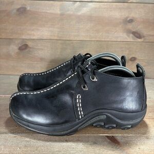 merrell jungle stitch womens size 8 shoes black leather chukka boots